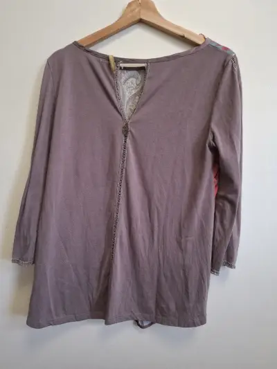 Blusa bohemia estampada de manga larga - miniatura 3