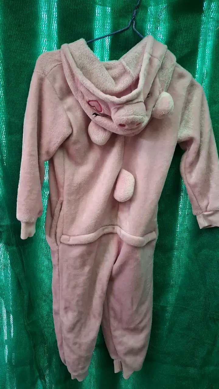 Enterito de peluche rosado para bebé - 4