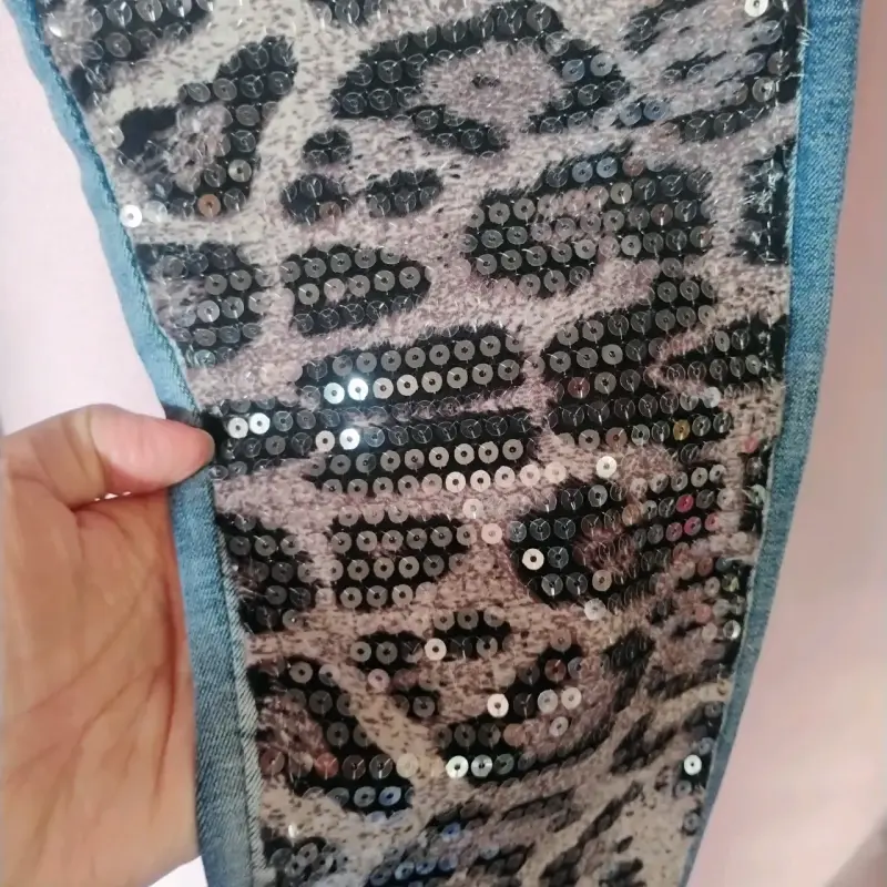 Jeans con lentejuelas animal print Sparkle - 3