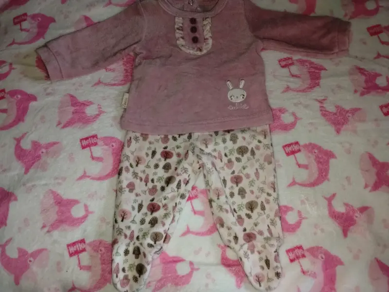 Conjunto de ropa para bebé con estampado floral - 3