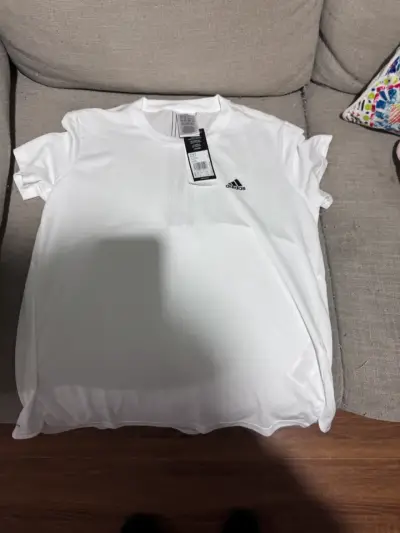 Polera Deportiva Blanca Adidas Mujer - miniatura 1