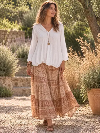 Blusa blanca cruzada para mujer - miniatura 1