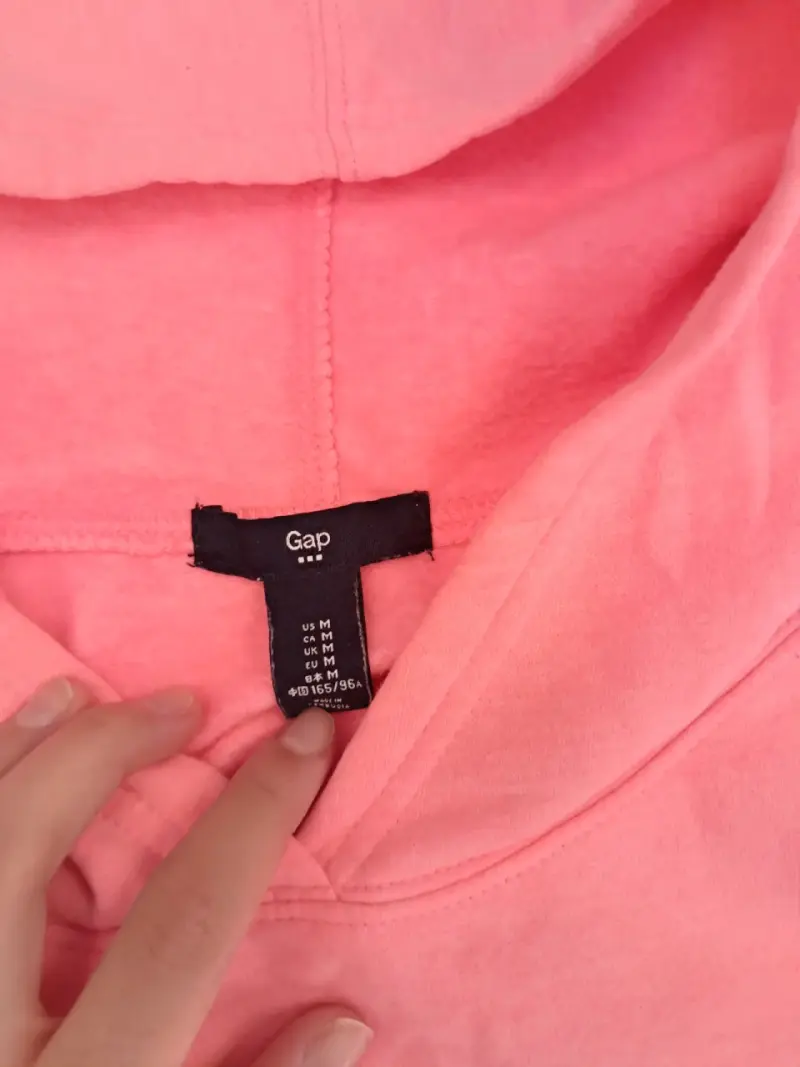 Polerón con capucha GAP rosado talla s - 3