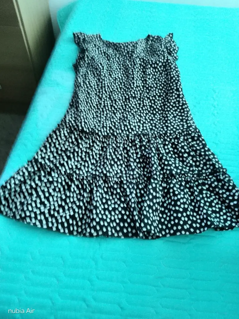 Falda corta a rayas con botones - 2