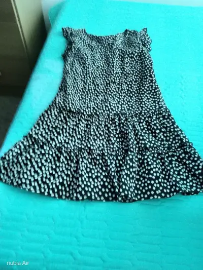 Falda corta a rayas con botones - miniatura 2