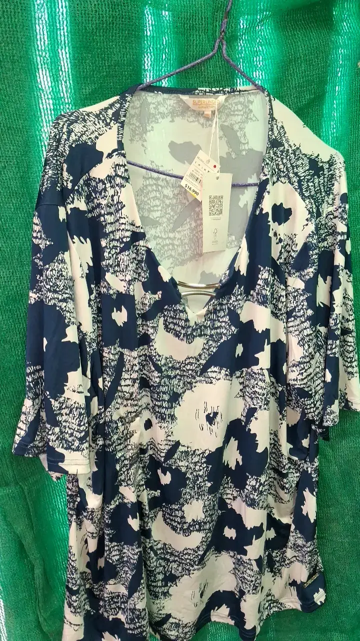 Blusa estampada azul y blanca Super Lindas - 3