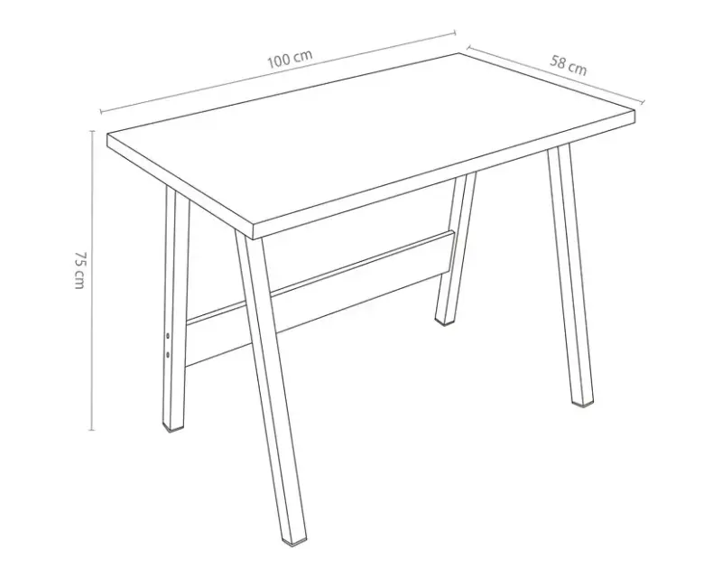 Escritorio moderno de madera y metal - 3