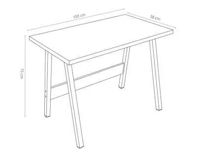 Escritorio moderno de madera y metal - miniatura 3