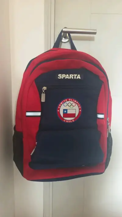 Mochila Sparta Comité Olímpico Chile roja y azul - miniatura 1