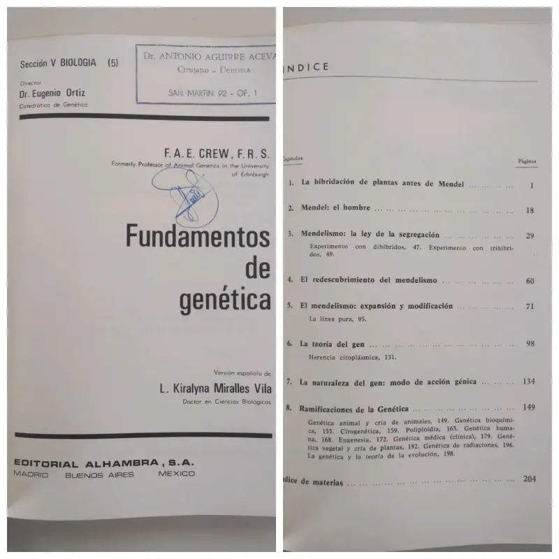 Set de libros de biología Editorial Alhambra - 2