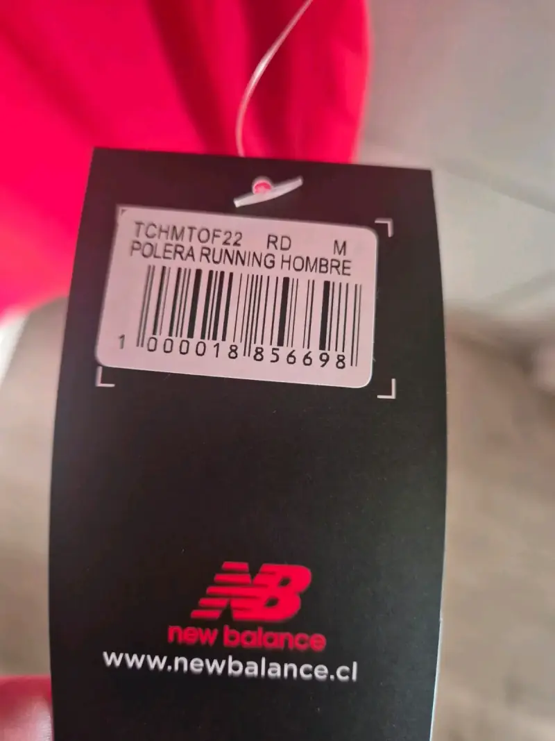 Polera Running Hombre New Balance Team Chile Roja - 2