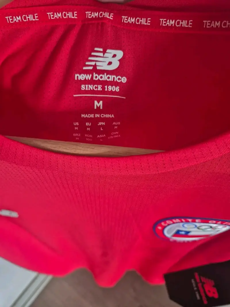 Polera Running Hombre New Balance Team Chile Roja - 4