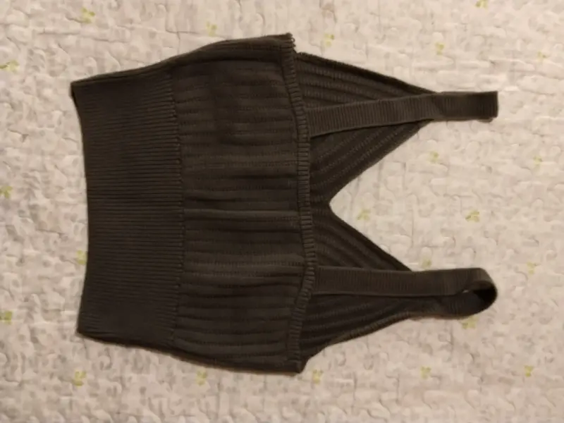 Top de punto gris para mujer - 2