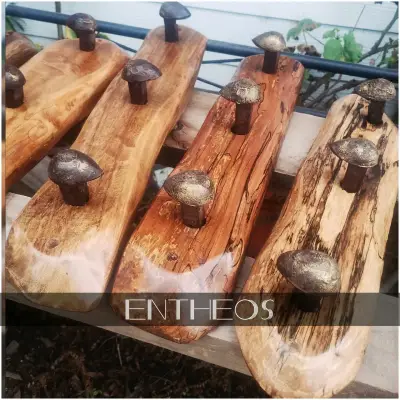 Perchero de Madera Nativa con Clavos Oxidados - miniatura 1