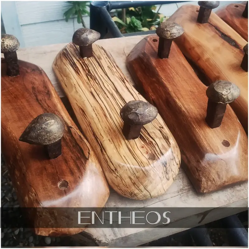 Perchero de Madera Nativa con Clavos Oxidados - 2