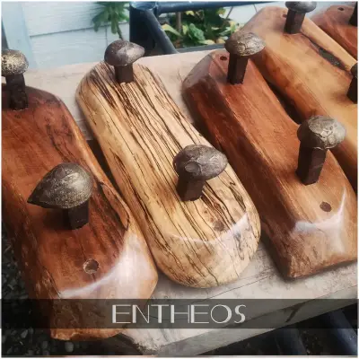 Perchero de Madera Nativa con Clavos Oxidados - miniatura 2