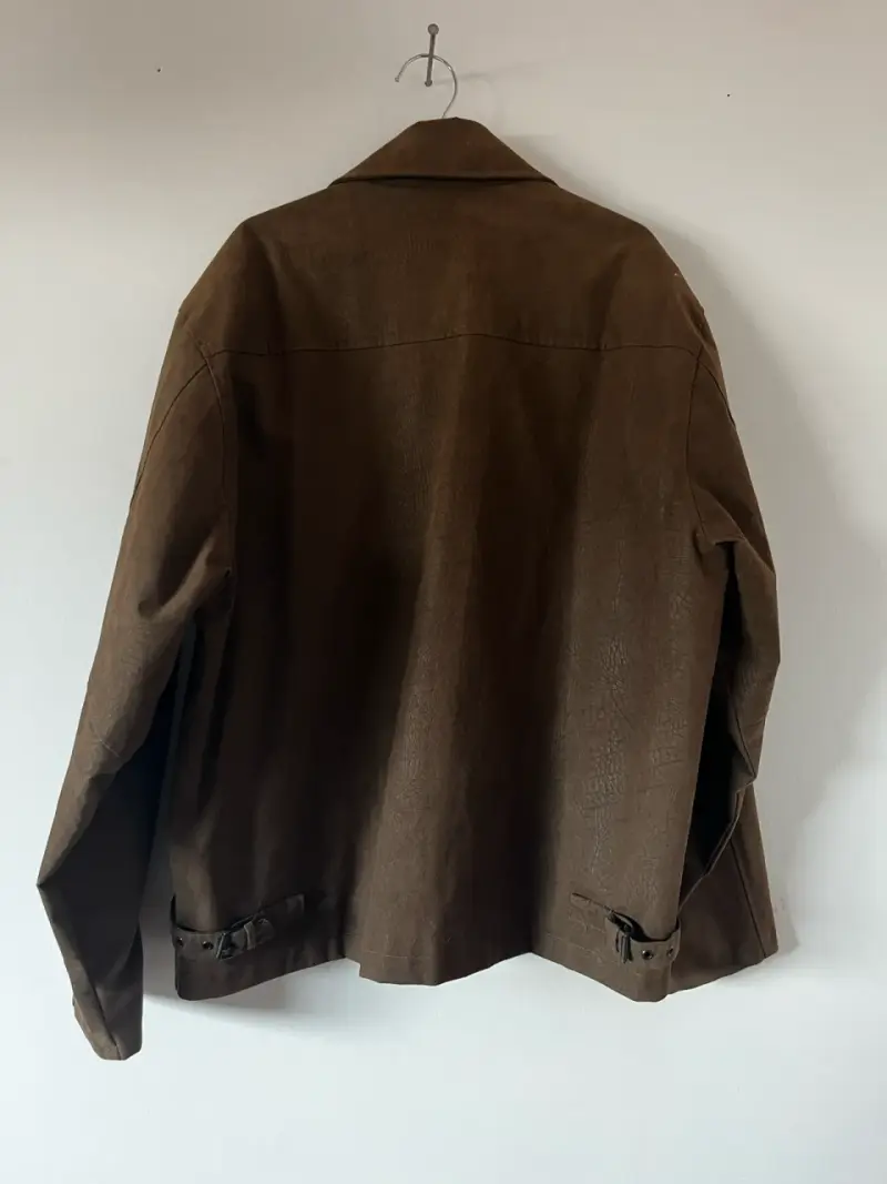Chaqueta de cuero sintético marrón Cabseel - 3