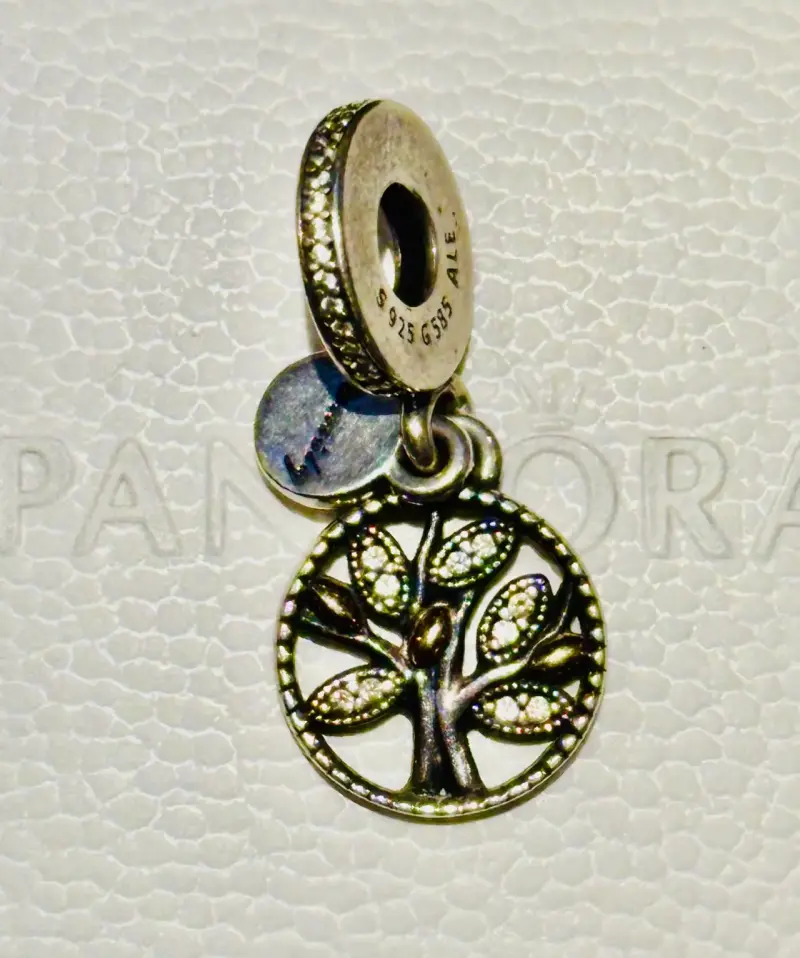 Charm de árbol de la vida Pandora en plata - 2