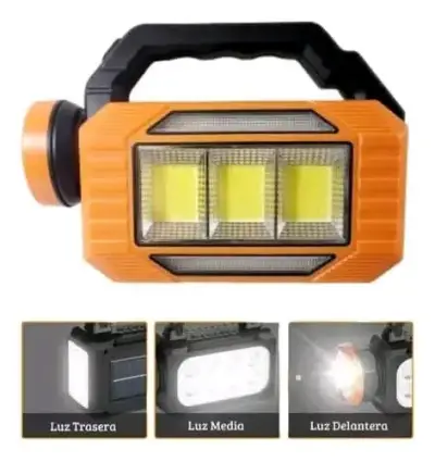 Lámpara solar portátil para camping con panel USB - miniatura 3