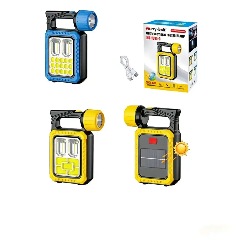 Lámpara solar portátil para camping con panel USB - 4