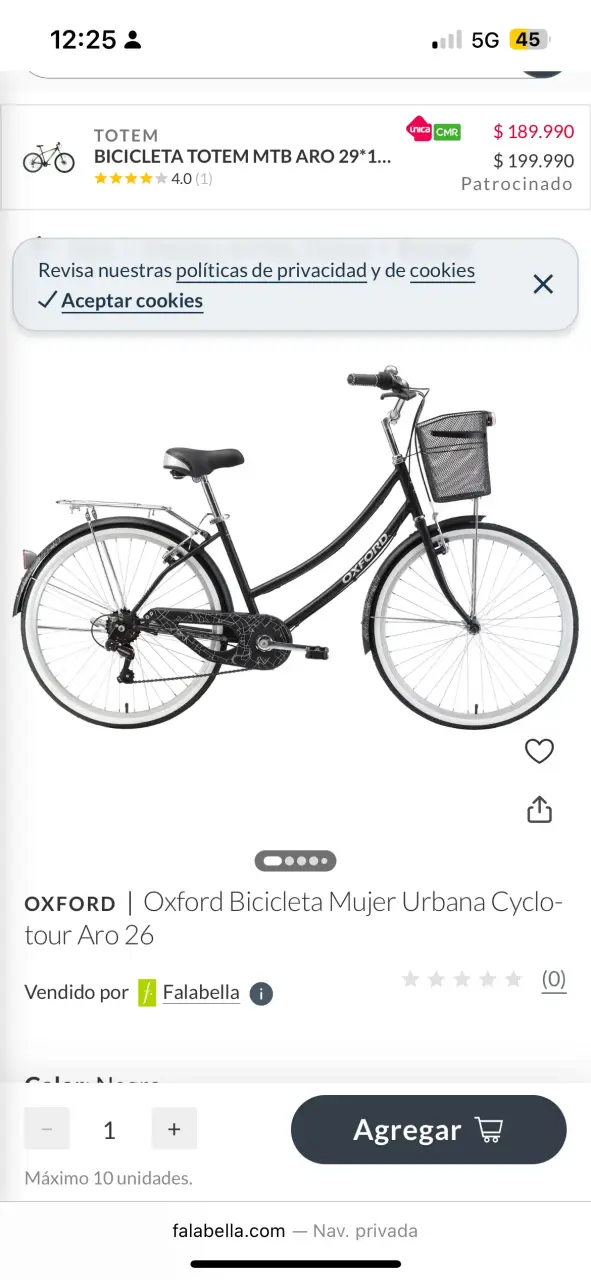 Bicicleta urbana Oxford con canasto - 6