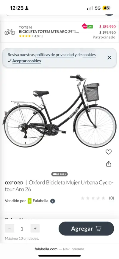 Bicicleta urbana Oxford con canasto - miniatura 6