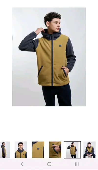 Chaqueta con capucha bicolor para hombre - miniatura 1
