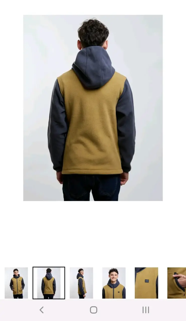 Chaqueta con capucha bicolor para hombre - 2