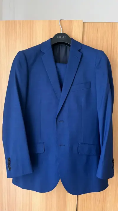 Terno / Traje Cacharel Slim Fit Azul rey (1 uso) - miniatura 1