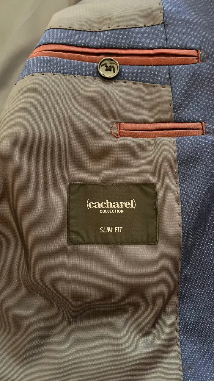 Terno / Traje Cacharel Slim Fit Azul rey (1 uso) - 4