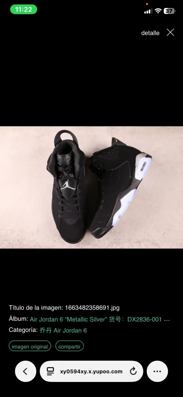 Jordan retro 6 metallic silver - 1