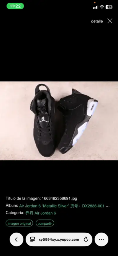 Jordan retro 6 metallic silver - miniatura 1