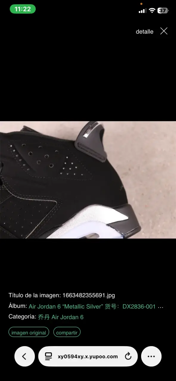 Jordan retro 6 metallic silver - 4