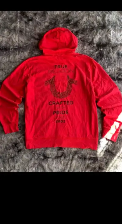 Polerón rojo con capucha True Religion - miniatura 2