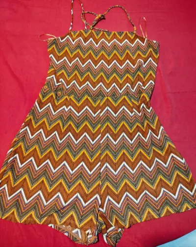 Enterito corto estampado zigzag FashionSpark - miniatura 1