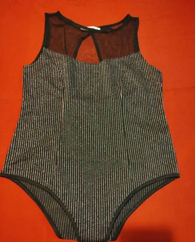 Body negro con transparencias Terranova - miniatura 1