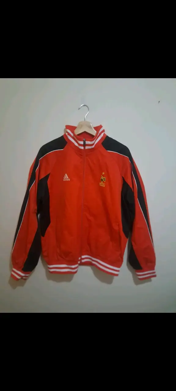 Chaqueta deportiva roja Adidas Francia - 1