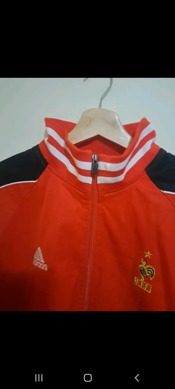 Chaqueta deportiva roja Adidas Francia - 3