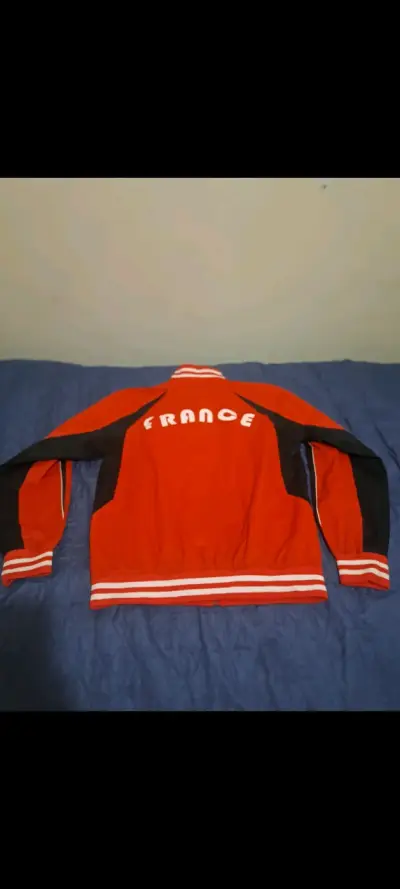 Chaqueta deportiva roja Adidas Francia - miniatura 4