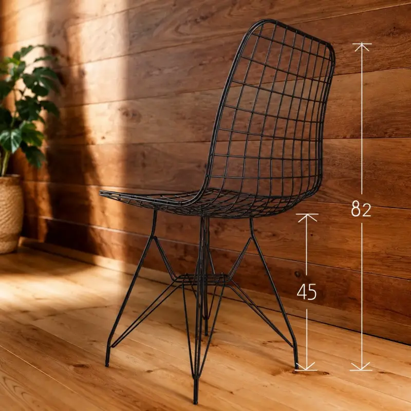 Silla metal diseño internacional Harry Bertoia - 3