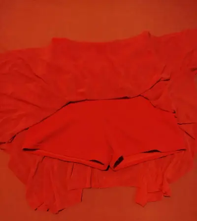 Falda roja con shorts integrados - miniatura 2