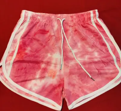 Shorts deportivos tie-dye azul y rosado - miniatura 2