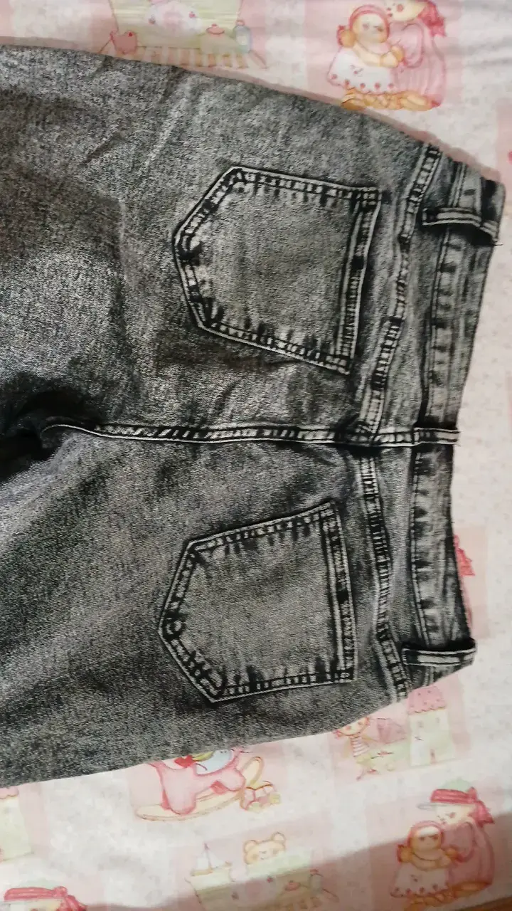Jeans gris para mujer de mezclilla elástica - 3