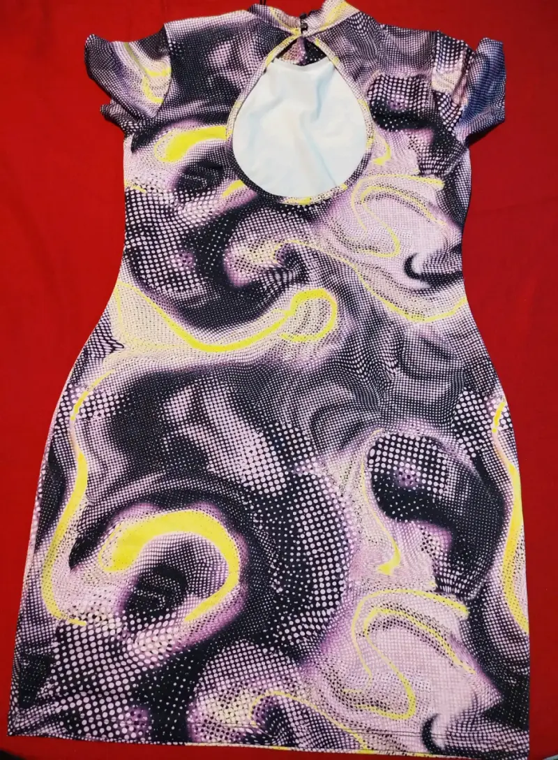 Vestido Fiorucci con diseño psicodélico