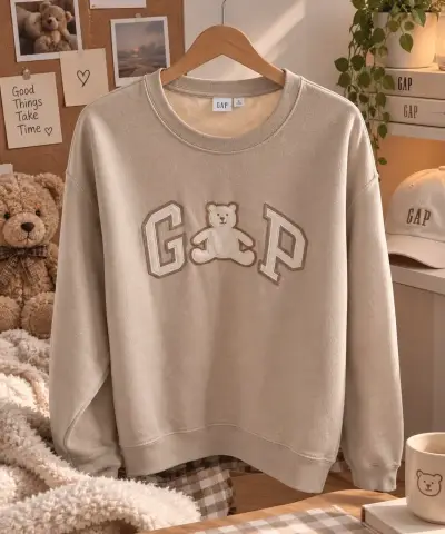 Polerón gris Tommy Hilfiger con logo bordado - miniatura 4