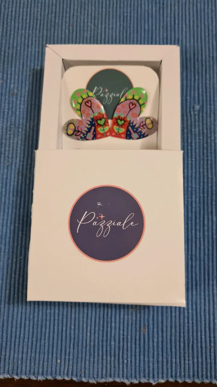 Aros de corazón pintados a mano Pazziale - 3