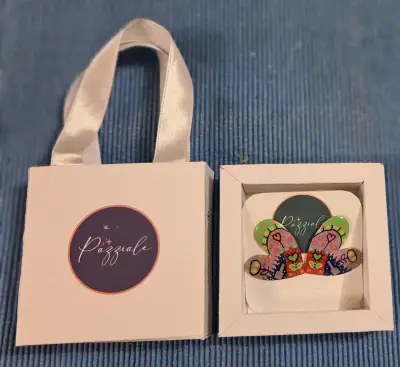 Aros de corazón pintados a mano Pazziale - miniatura 4
