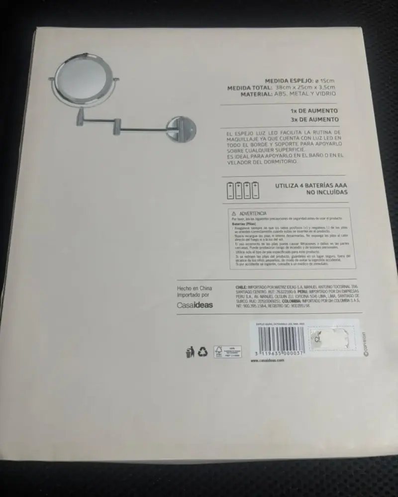 Espejo de pared extensible LED - 3