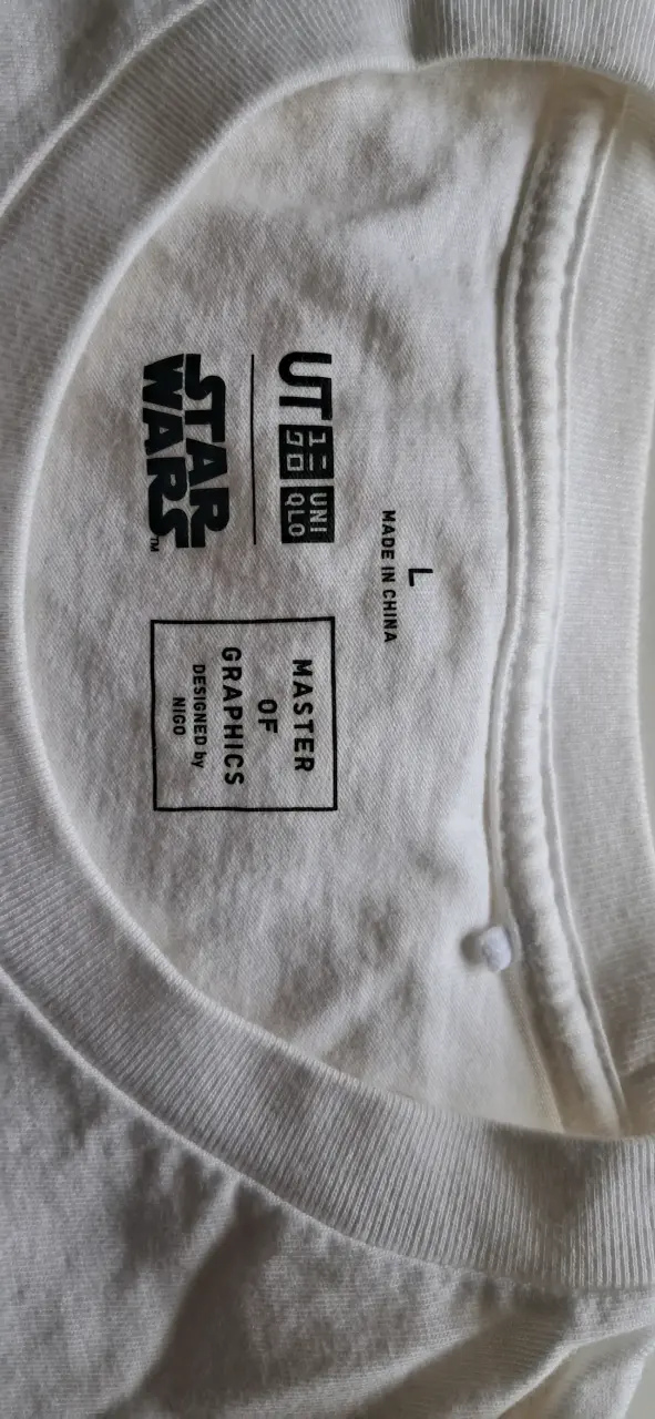 Polera Star Wars USA, Uniqlo Blanca Talla L - 3