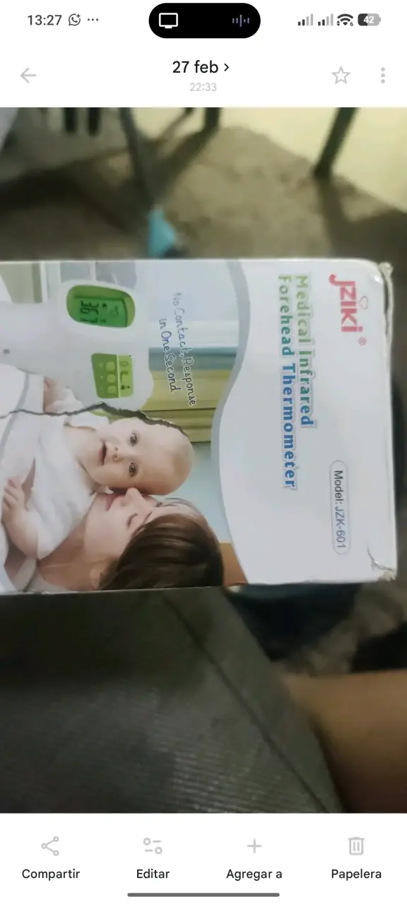 Termómetro infrarrojo médico Jziki sin contacto